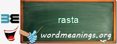 WordMeaning blackboard for rasta